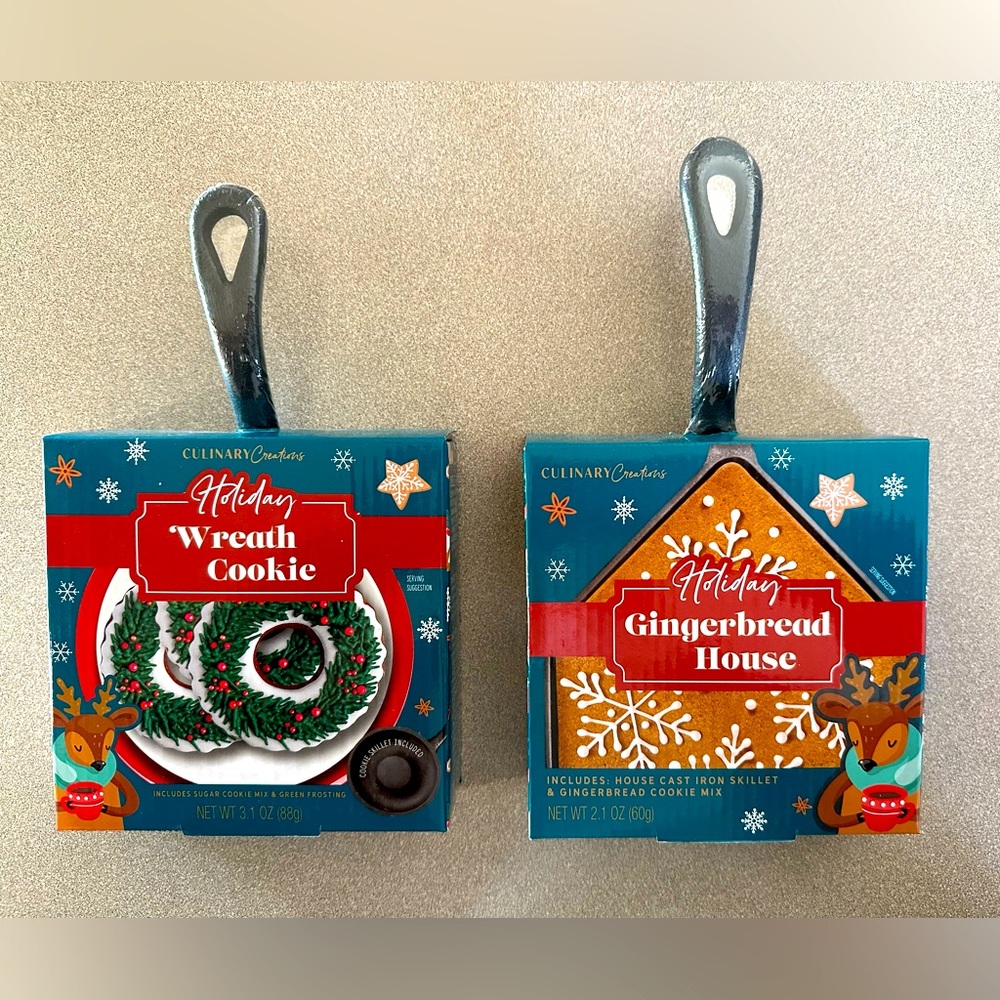 Bundle of 2 Cast Iron Cookie Skillet sets - NIP